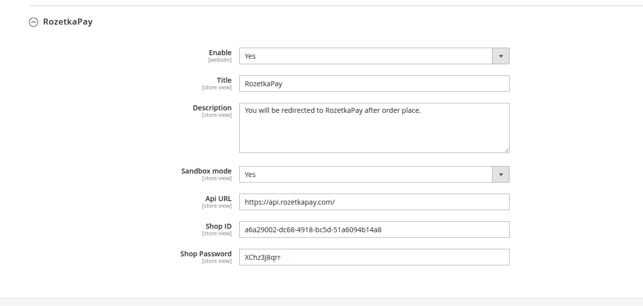 Module menu